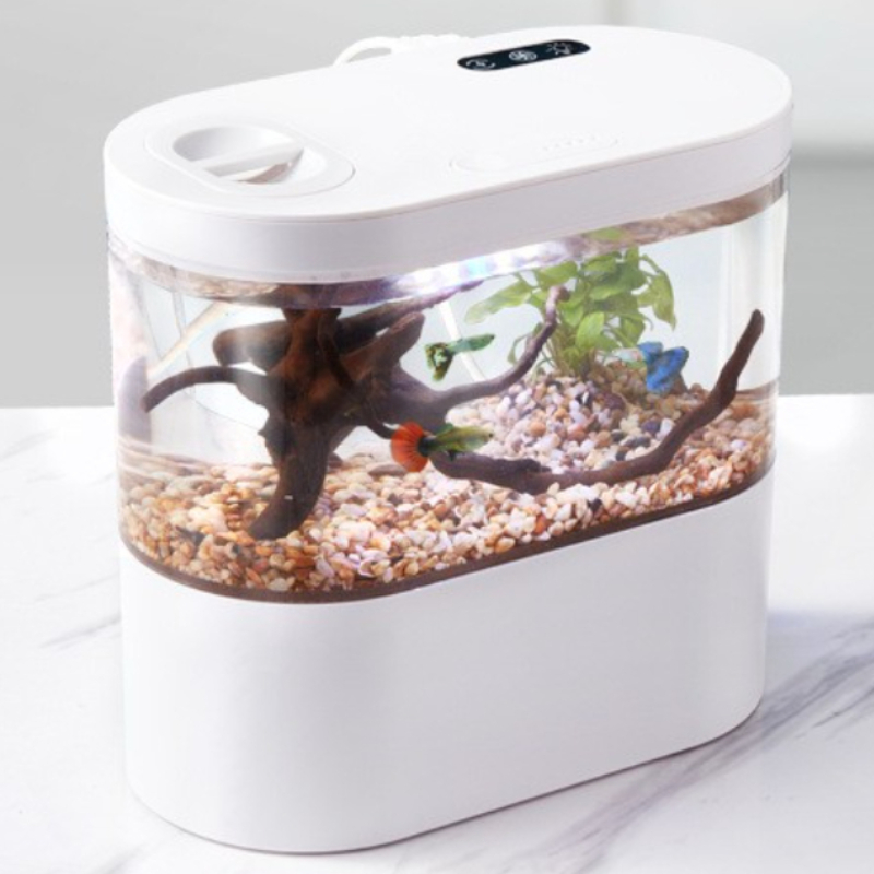 Betta Fish Tank - Kreatywne mini akwarium biurkowe z biochemicznym